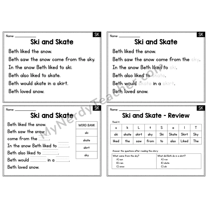SK Blend Decodable Passage - Ski and Skate