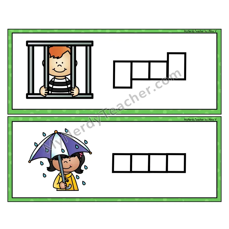 Vowel Teams Box It Up - Spell the Word Strips