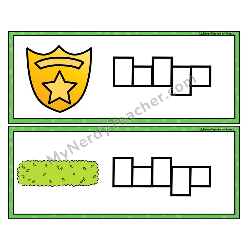 Ending Trigraphs Box It Up - Spell the Word Strips