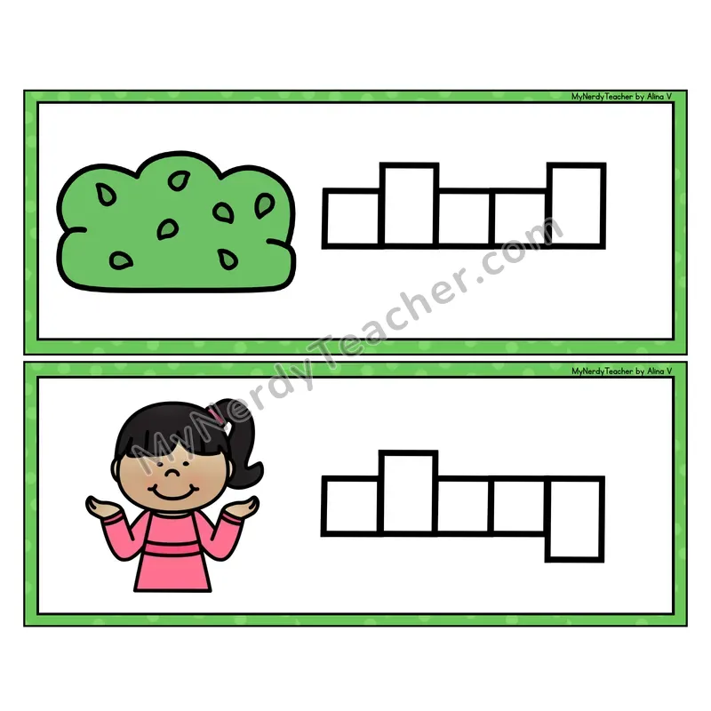 Beginning Trigraphs Box It Up - Spell the Word Strips