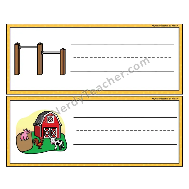 R Controlled Vowels Write It - Picture Word Writing Strips