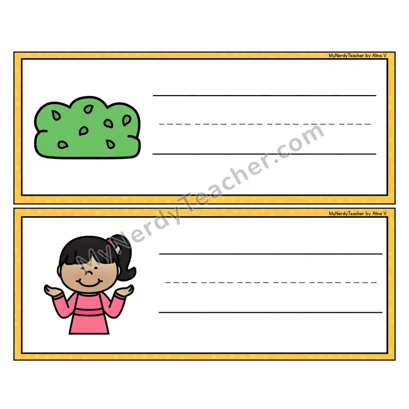 Beginning Trigraphs Write It - Picture Word Writing Strips