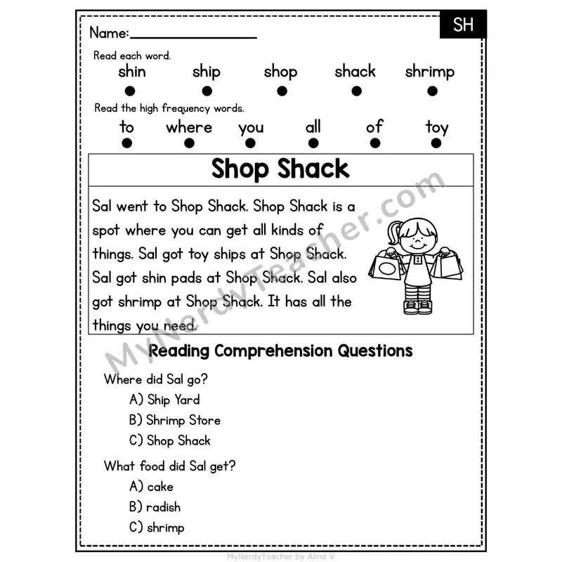 SH Digraph Decodable Passage - Shop Shack