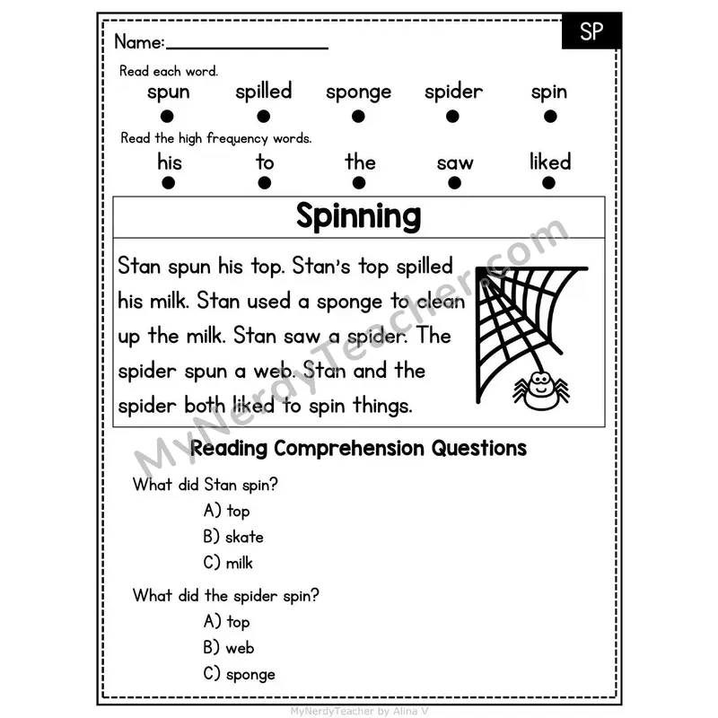 SP Blend Decodable Passage - Spinning