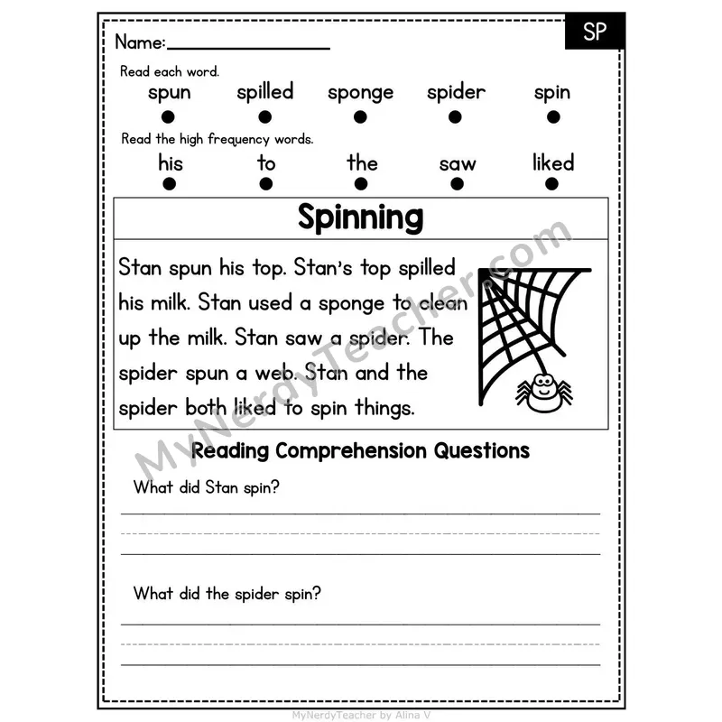 SP Blend Decodable Passage - Spinning