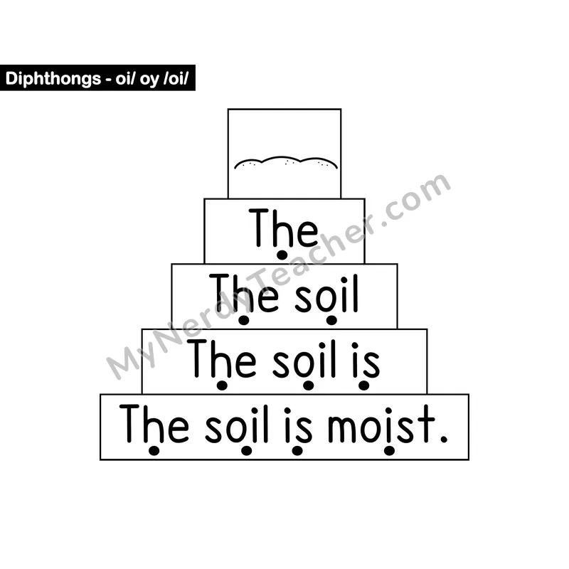 oi, oy Sentence Ladder — Diphthong Decodable Fluency