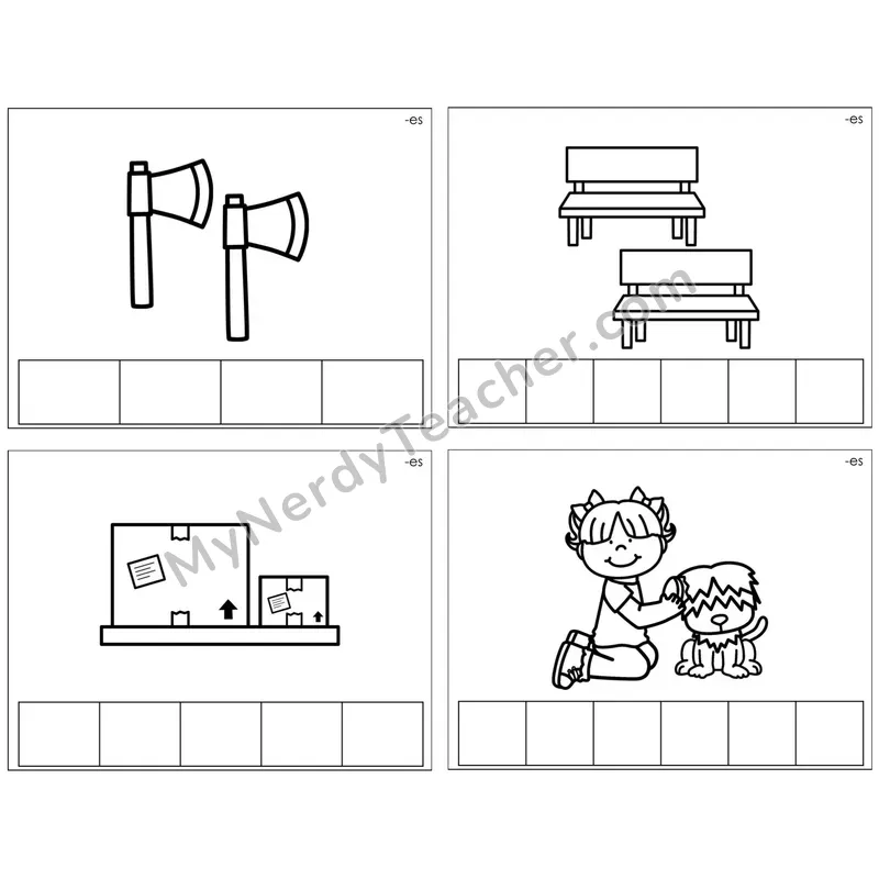 Inflectional Ending -es — BW (C1 — Map the Sound)