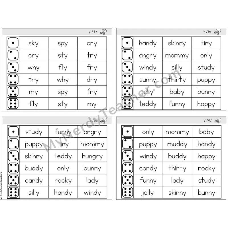 Y as Long I & Long E — BW (C2 — Roll and Read)