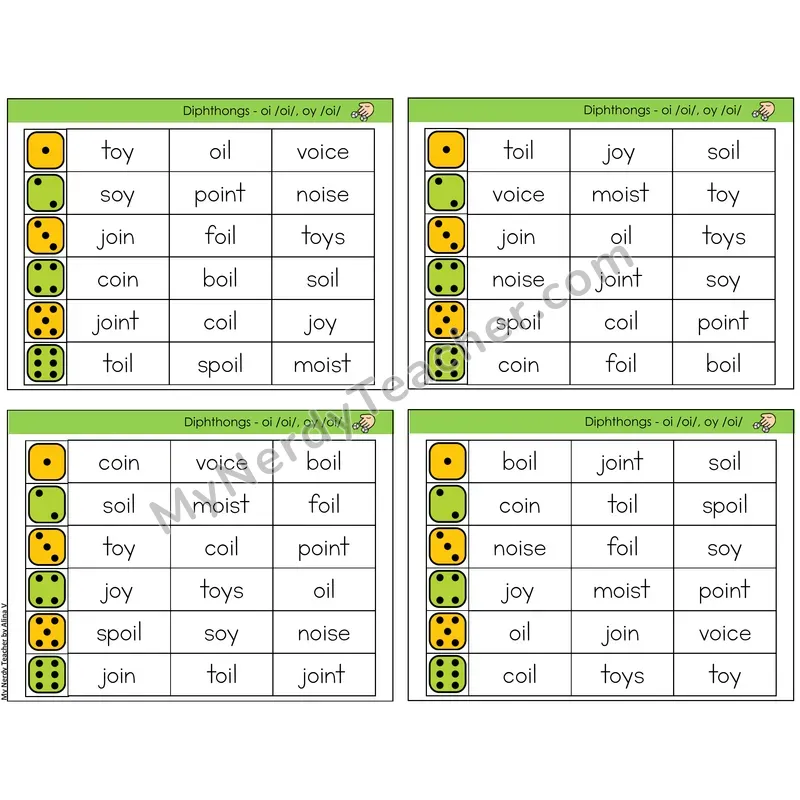 Diphthongs oi, oy /oi/ (C2 — Roll and Read)