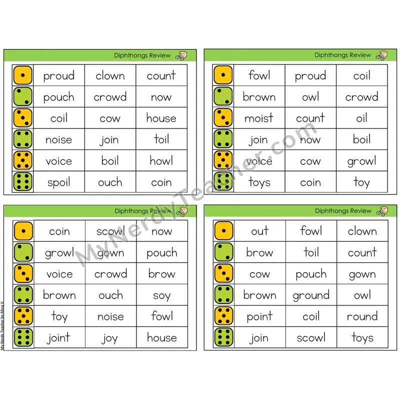 Diphthongs Review (C2 — Roll and Read)