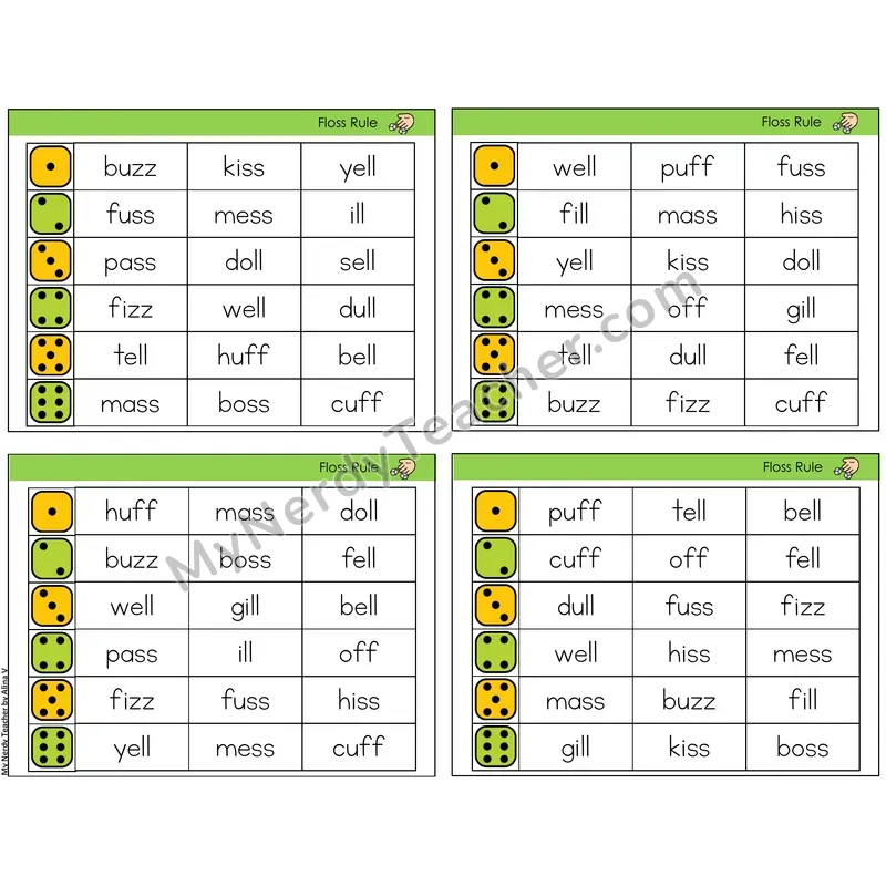 FLOSS Rule (ff, ll, ss, zz) (C2 — Roll and Read)