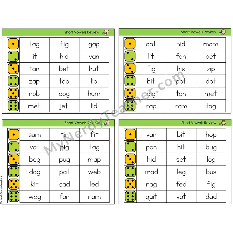 Short Vowels Review (C2 — Roll and Read)