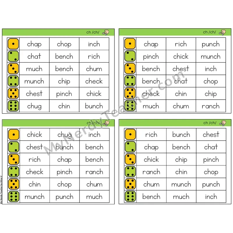 Digraph ch /ch/ (C2 — Roll and Read)