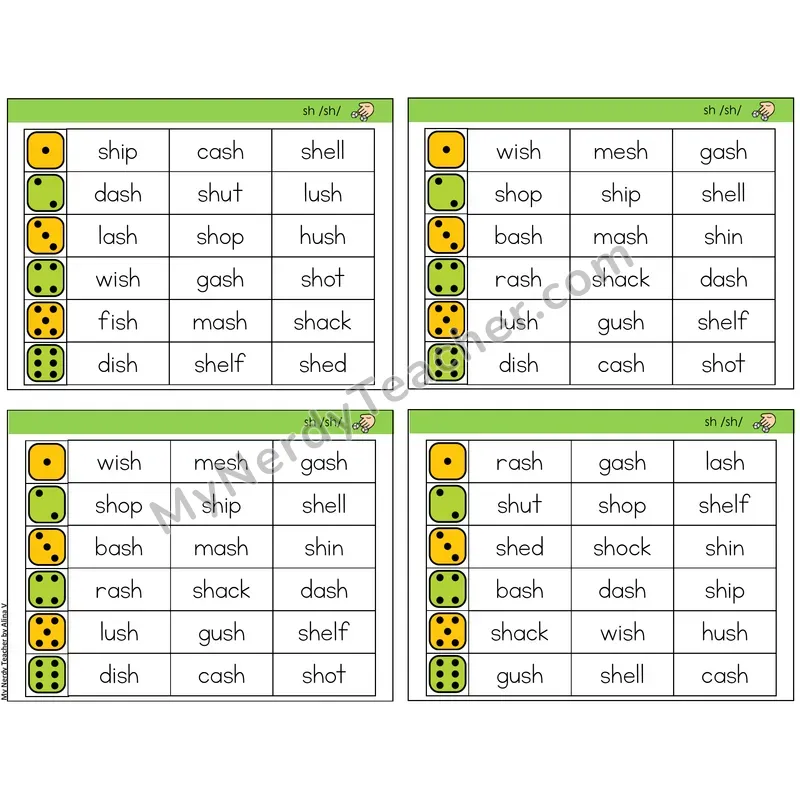 Digraph sh /sh/ (C2 — Roll and Read)