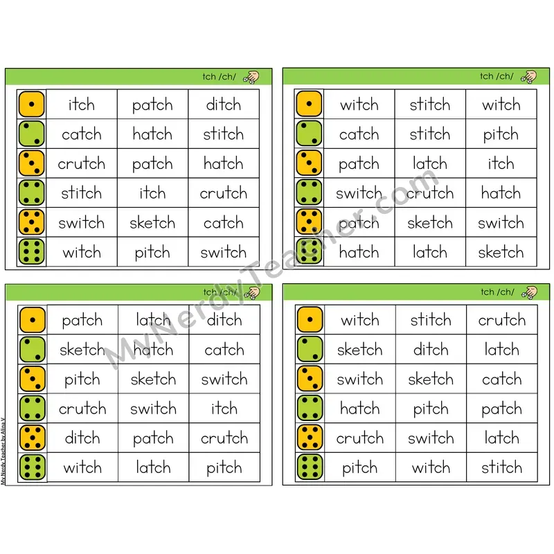 Trigraph tch /ch/ (C2 — Roll and Read)