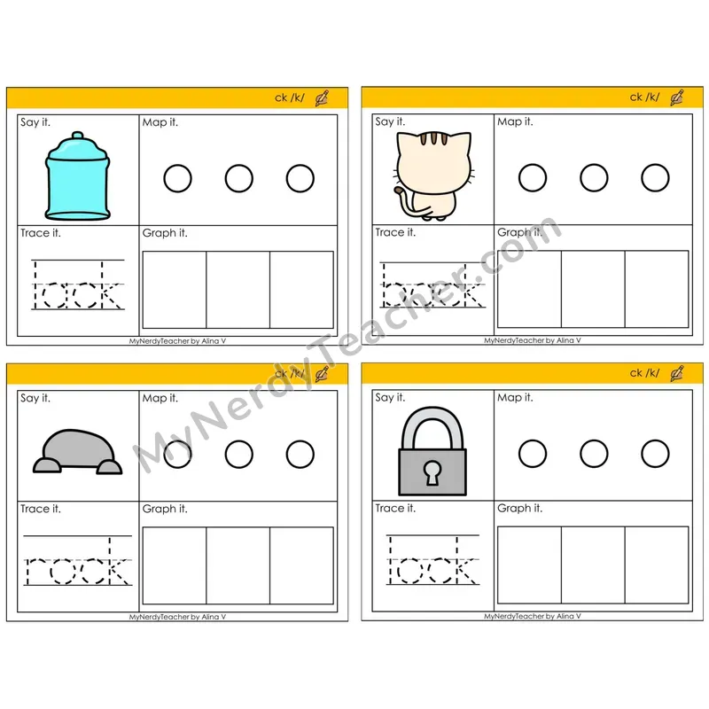 Digraph ck /k/ (C3 — Say It, Graph It, Map It, Trace It)