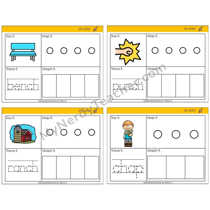 Digraph ch /ch/ (C3 — Say It, Graph It, Map It, Trace It)