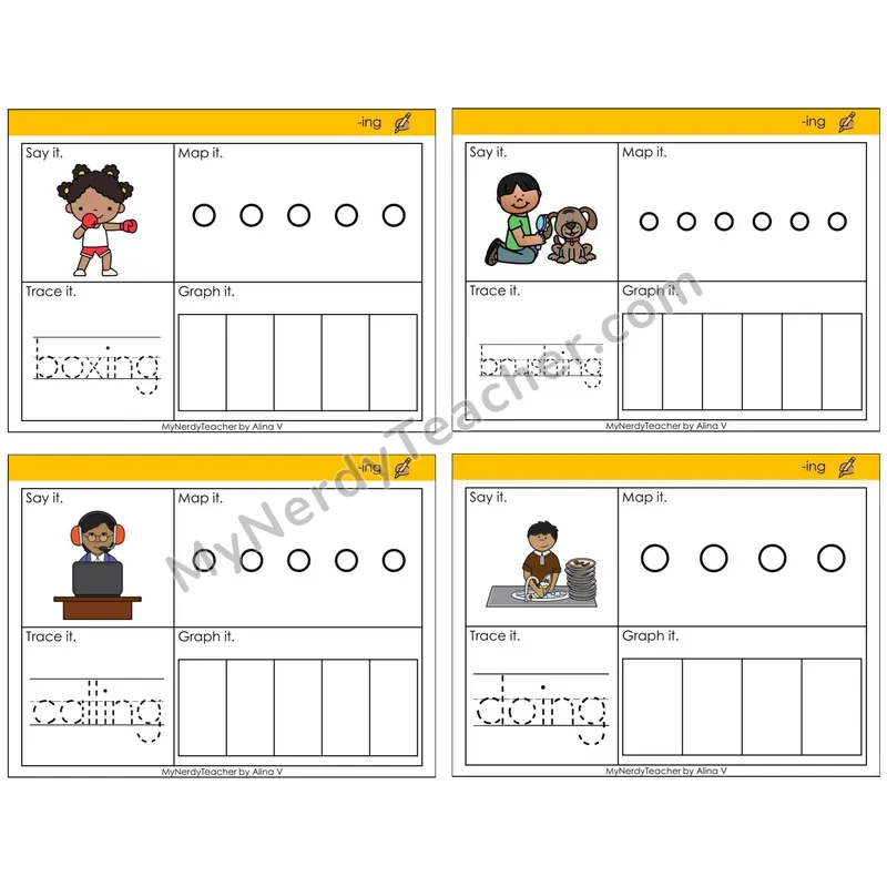 Inflectional Ending -ing (C3 — Say It, Graph It, Map It, Trace It)