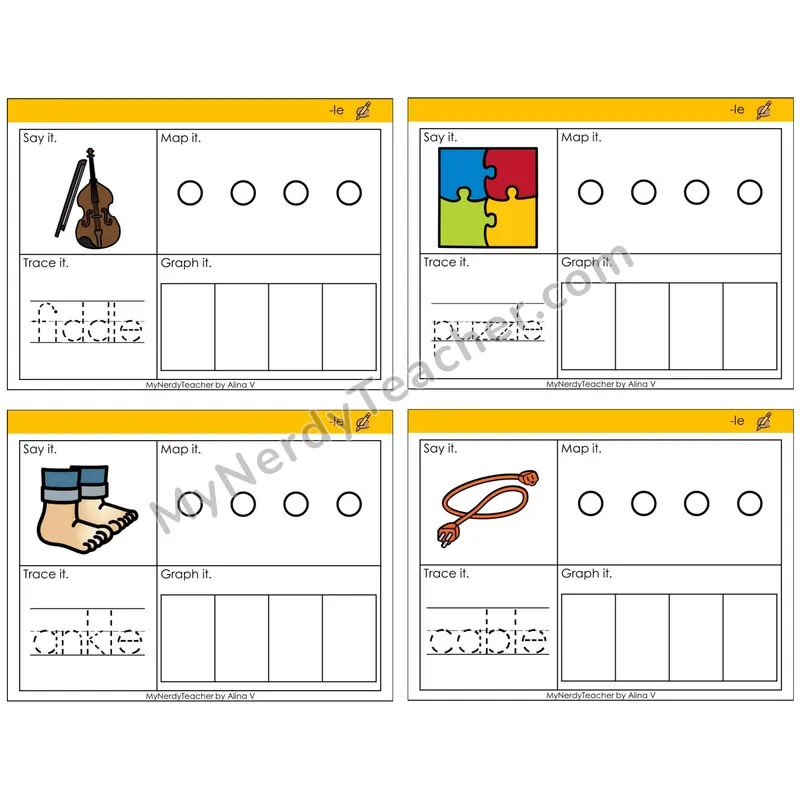 Consonant -le Syllable (C3 — Say It, Graph It, Map It, Trace It)
