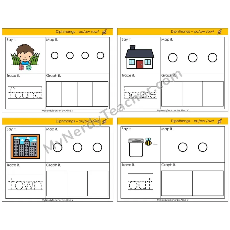 Diphthongs ou, ow /ow/ (C3 — Say It, Graph It, Map It, Trace It)