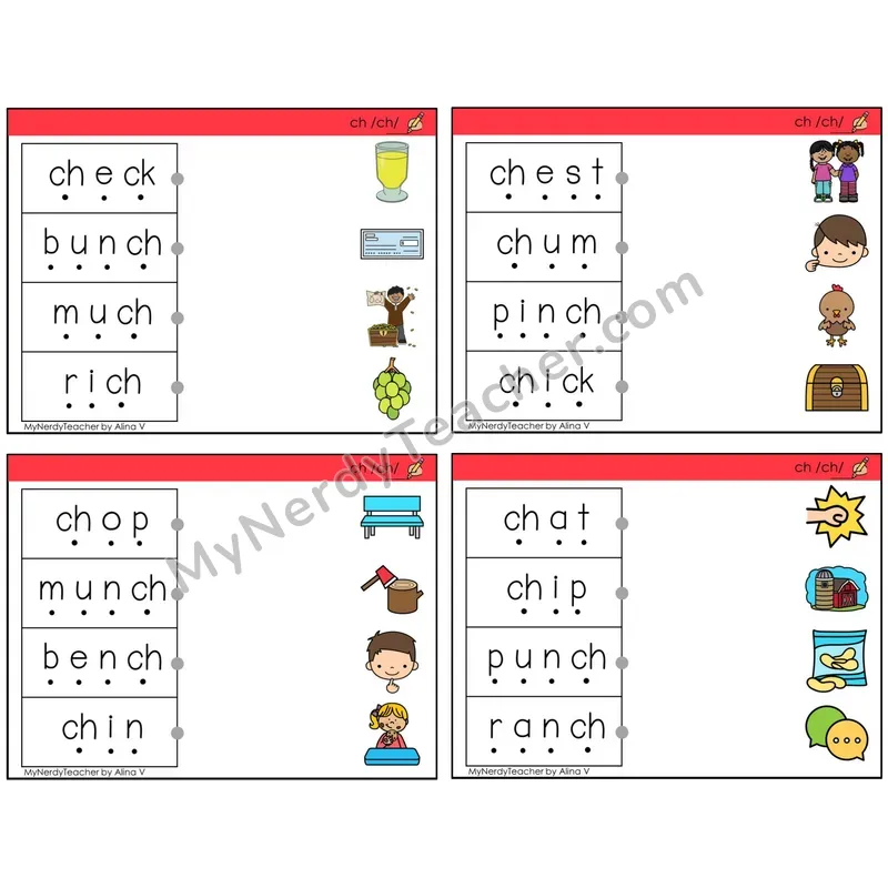 Digraph ch /ch/ (C4 — Blend and Match)
