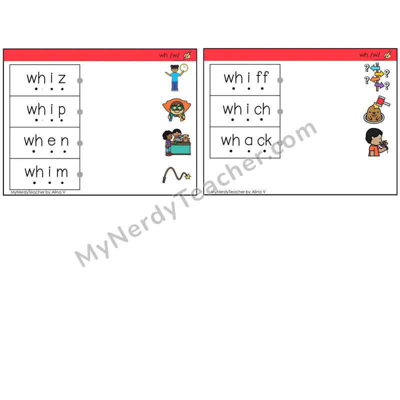 Digraph wh /w/ (C4 — Blend and Match)