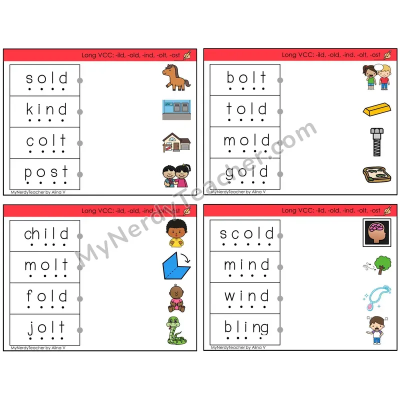 Long VCC (-ild, -old, -ind, -olt, -ost) (C4 — Blend and Match)