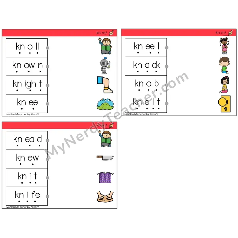 Silent Letter kn /n/ (C4 — Blend and Match)