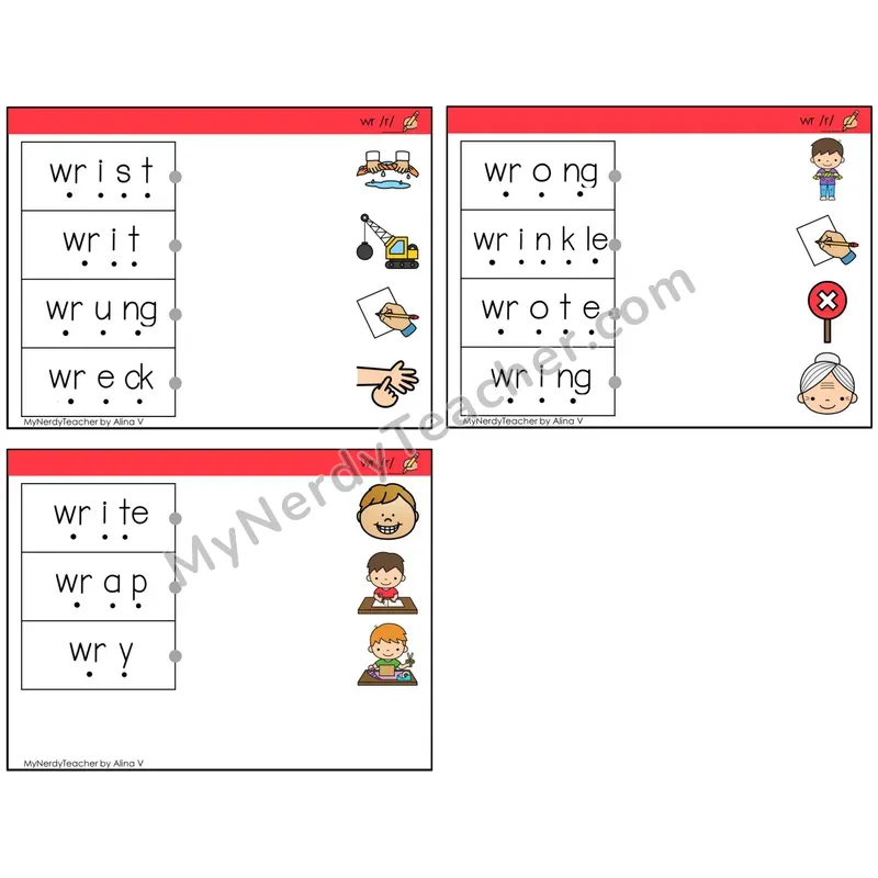 Silent Letter wr /r/ (C4 — Blend and Match)