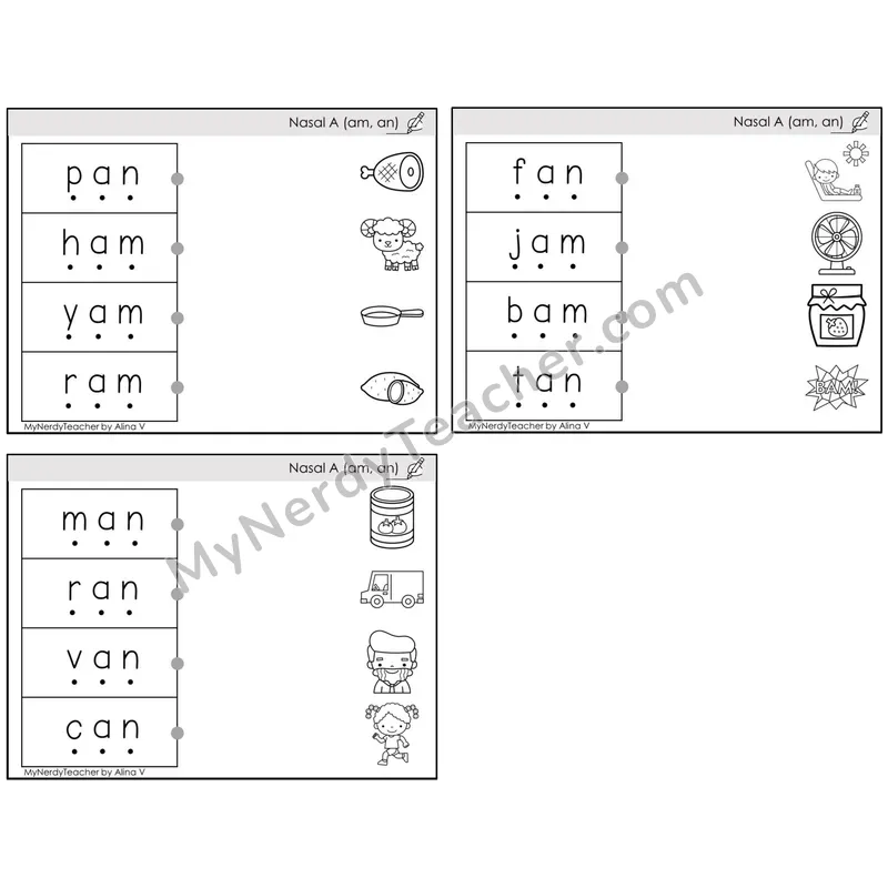 Nasalized A (am, an) — BW (C4 — Blend and Match)