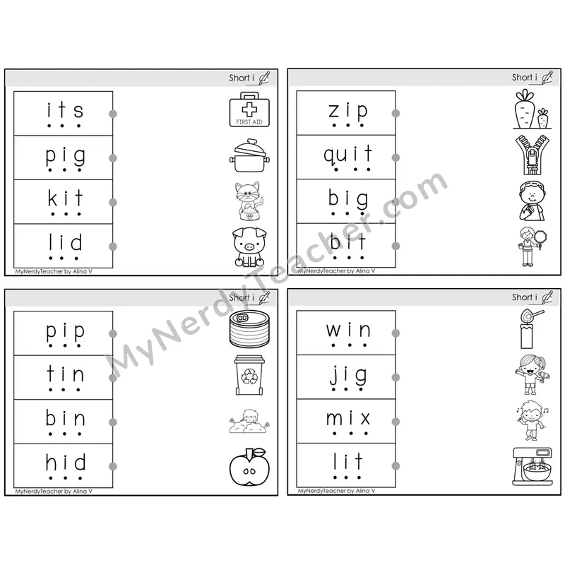 Short I /i/ — BW (C4 — Blend and Match)