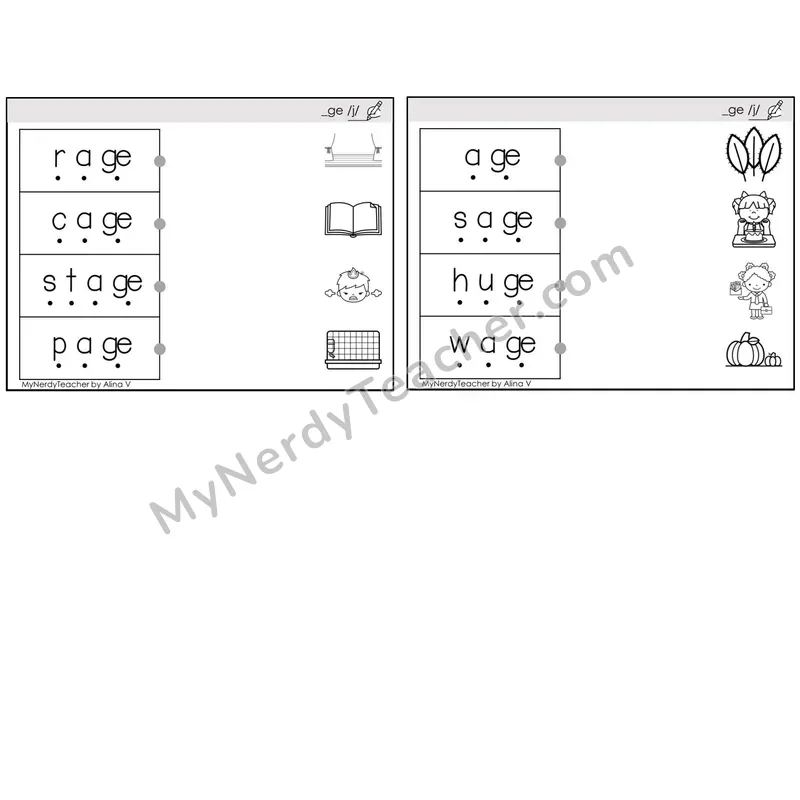 Soft G (_ge /j/) — BW (C4 — Blend and Match)