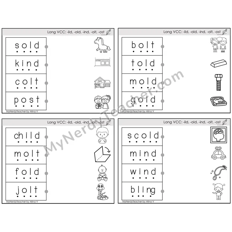 Long VCC (-ild, -old, -ind, -olt, -ost) — BW (C4 — Blend and Match)