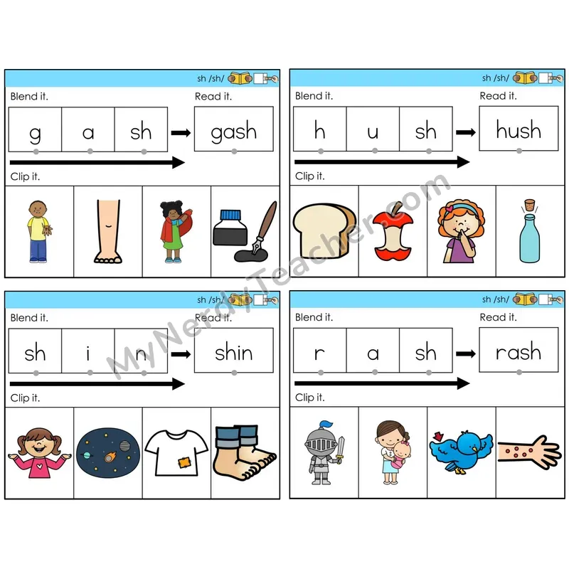 Digraph sh /sh/ (C5 — Clip It)