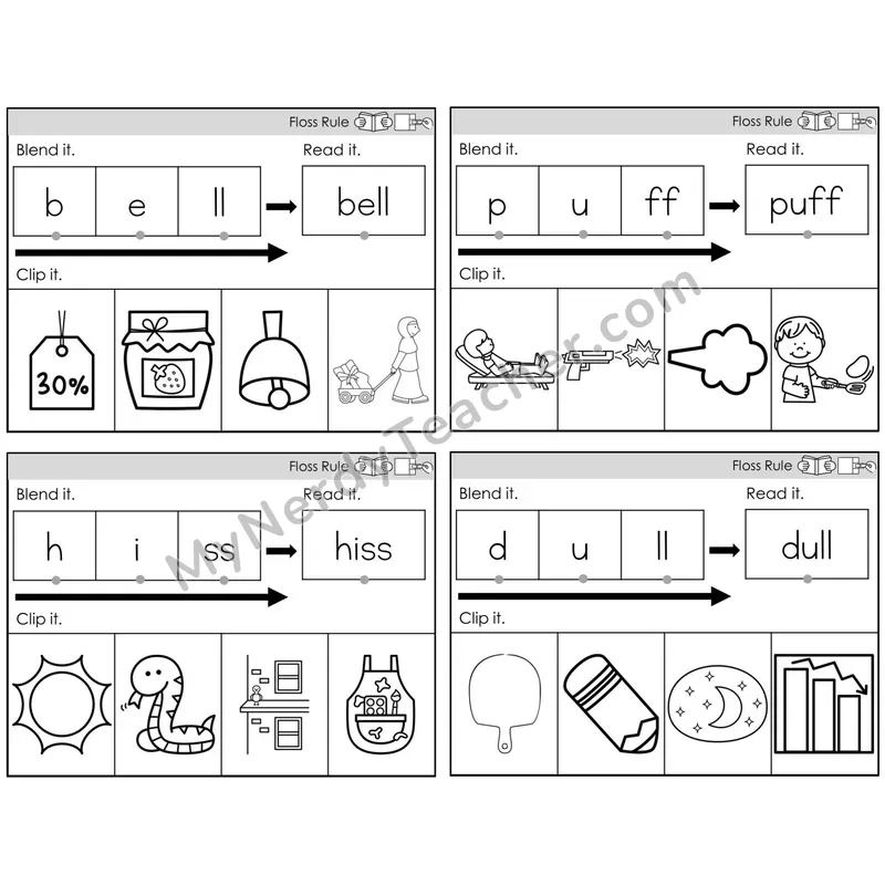 FLOSS Rule (ff, ll, ss, zz) — BW (C5 — Clip It)