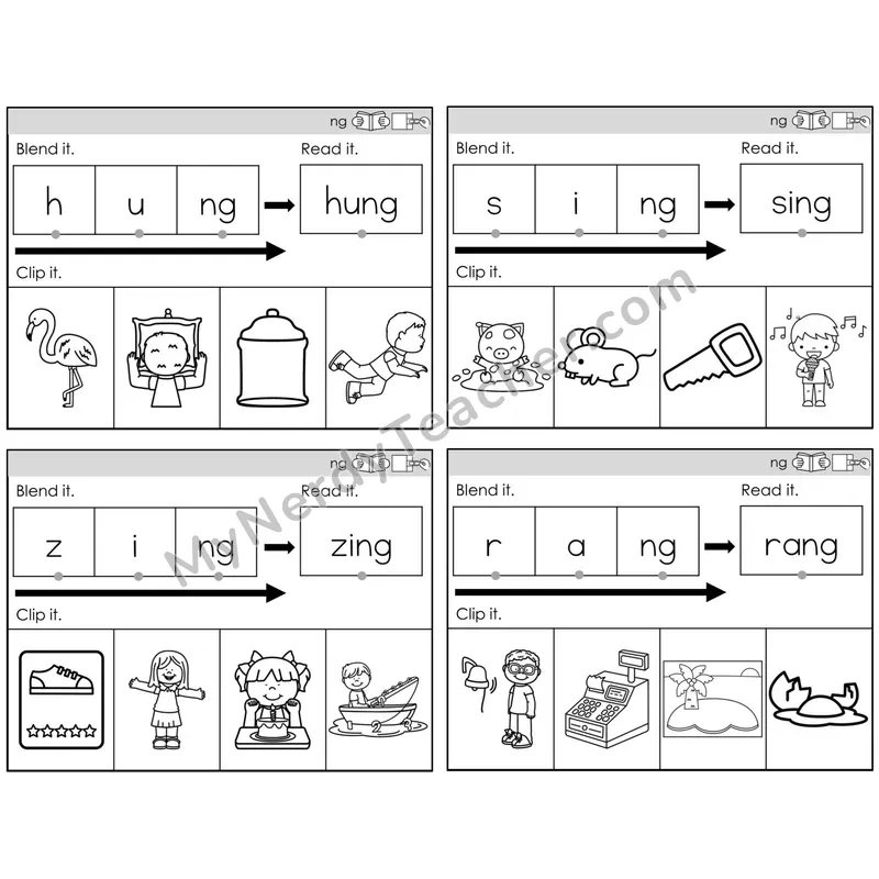 Ending ng /ng/ — BW (C5 — Clip It)