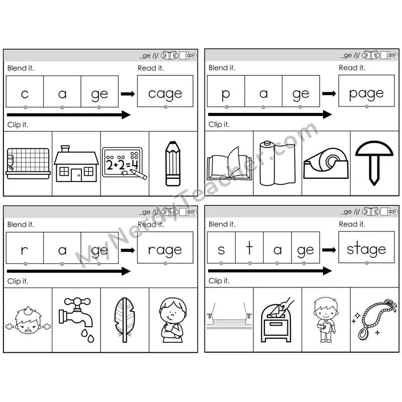 Soft G (_ge /j/) — BW (C5 — Clip It)
