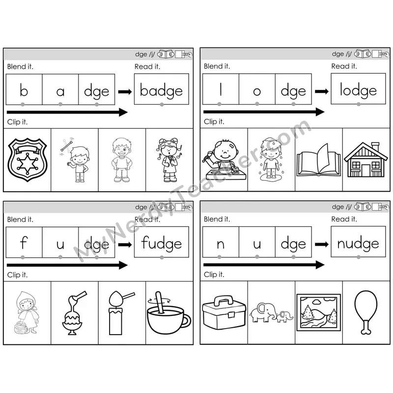 Trigraph dge /j/ — BW (C5 — Clip It)