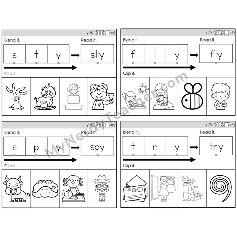 Y as Long I (/i/) — BW (C5 — Clip It)