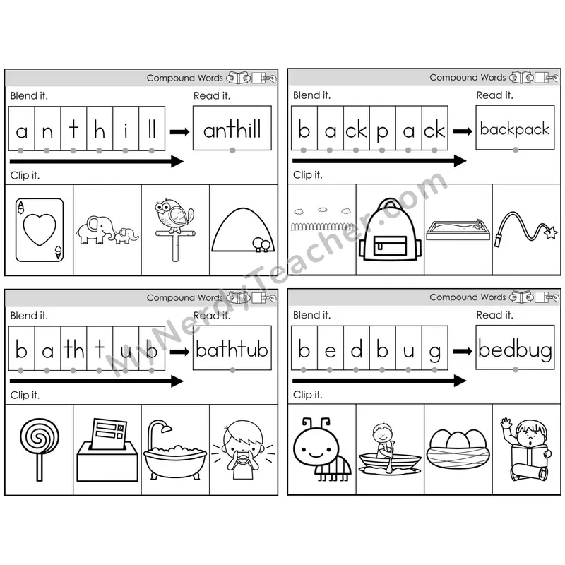 Compound Words — BW (C5 — Clip It)