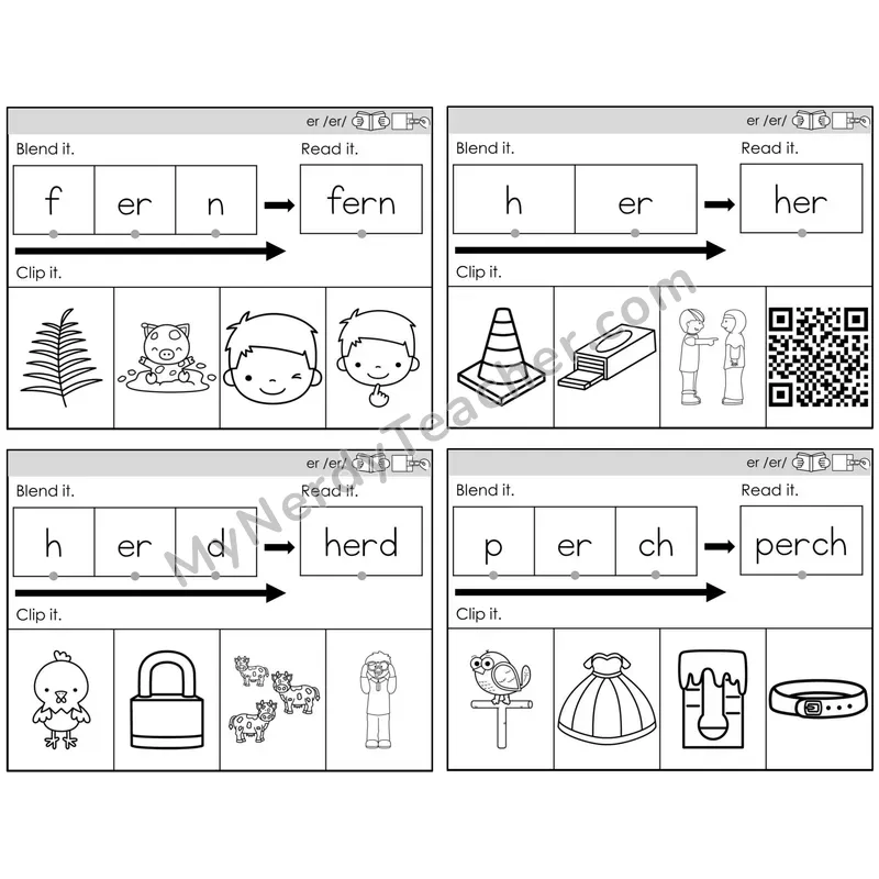 R-Controlled er /er/ — BW (C5 — Clip It)