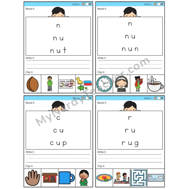 Short U /u/ (C6 — Word Pyramids)