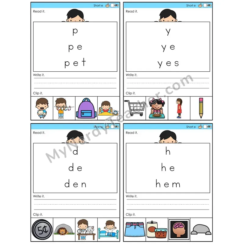 Short E /e/ (C6 — Word Pyramids)