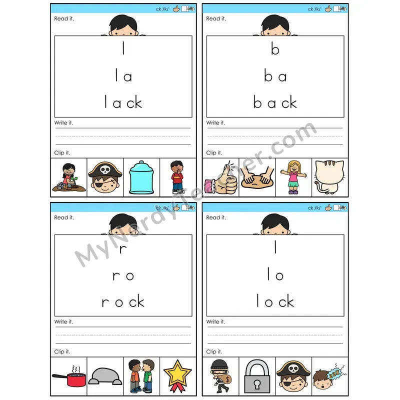 Digraph ck /k/ (C6 — Word Pyramids)