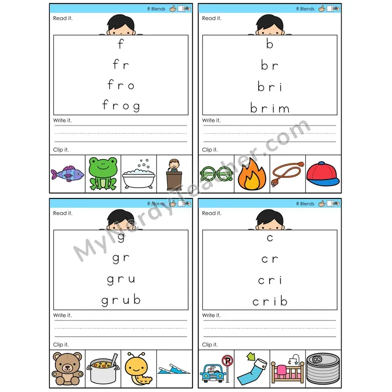R Blends (C6 — Word Pyramids)