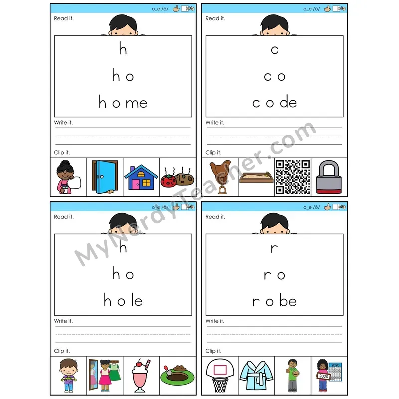 Long O Silent E (o_e) (C6 — Word Pyramids)