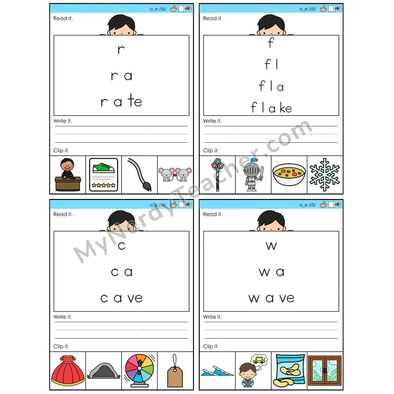 Long A Silent E (a_e) (C6 — Word Pyramids)