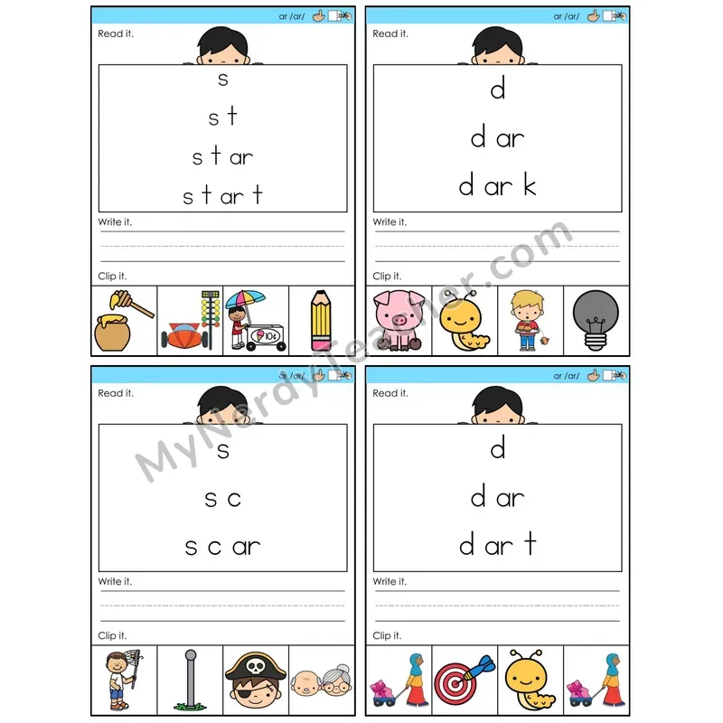 R-Controlled ar /ar/ (C6 — Word Pyramids)