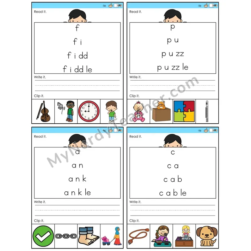 Consonant -le Syllable (C6 — Word Pyramids)