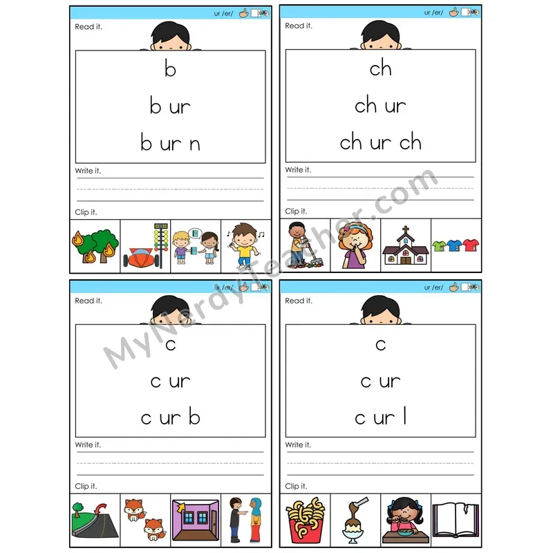 R-Controlled ur /er/ (C6 — Word Pyramids)